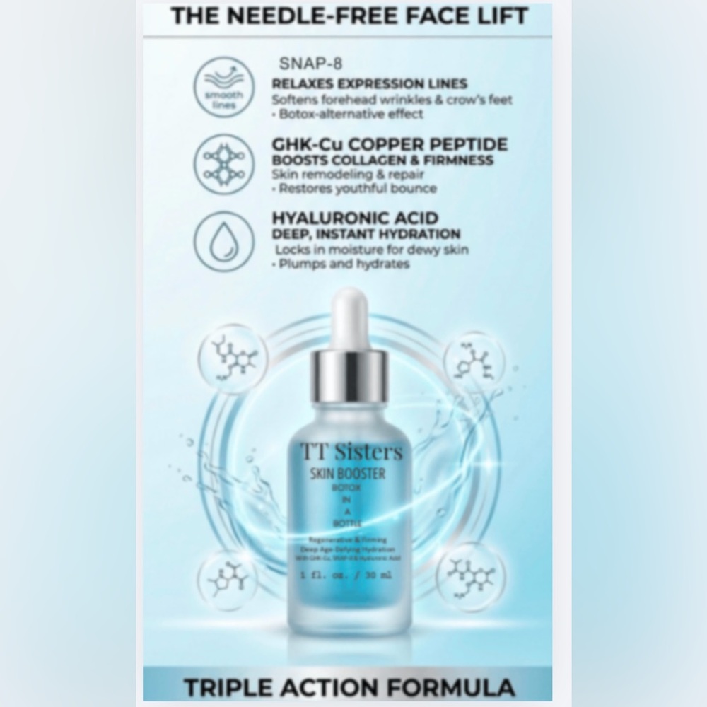 TT Sisters Skin Booster Hyaluronic Acid , with snap 8 , GHK -cu